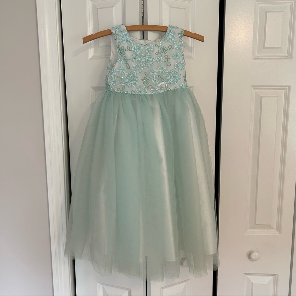 GIRLS sz 6 MARMELLATA DRESS TAFFETA TULLE SEQUINED wedding flower girl Easter